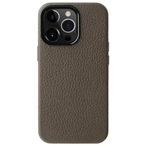 Melkco iPhone 14 Pro Origin Paris Premium Leather Magsafe Cover - Grey - Tashqila Melkco iPhone 14 Pro Origin Paris Premium Leather Magsafe Cover - Grey - Tashqila